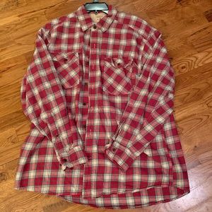 Redhead plaid button up. Size large.